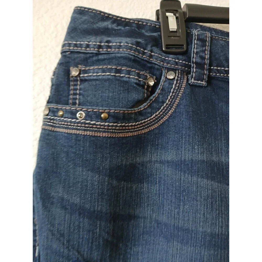 Womens Lane Bryant Slim Boot Stretch Jeans Size 18 Blue Western Rodeo
